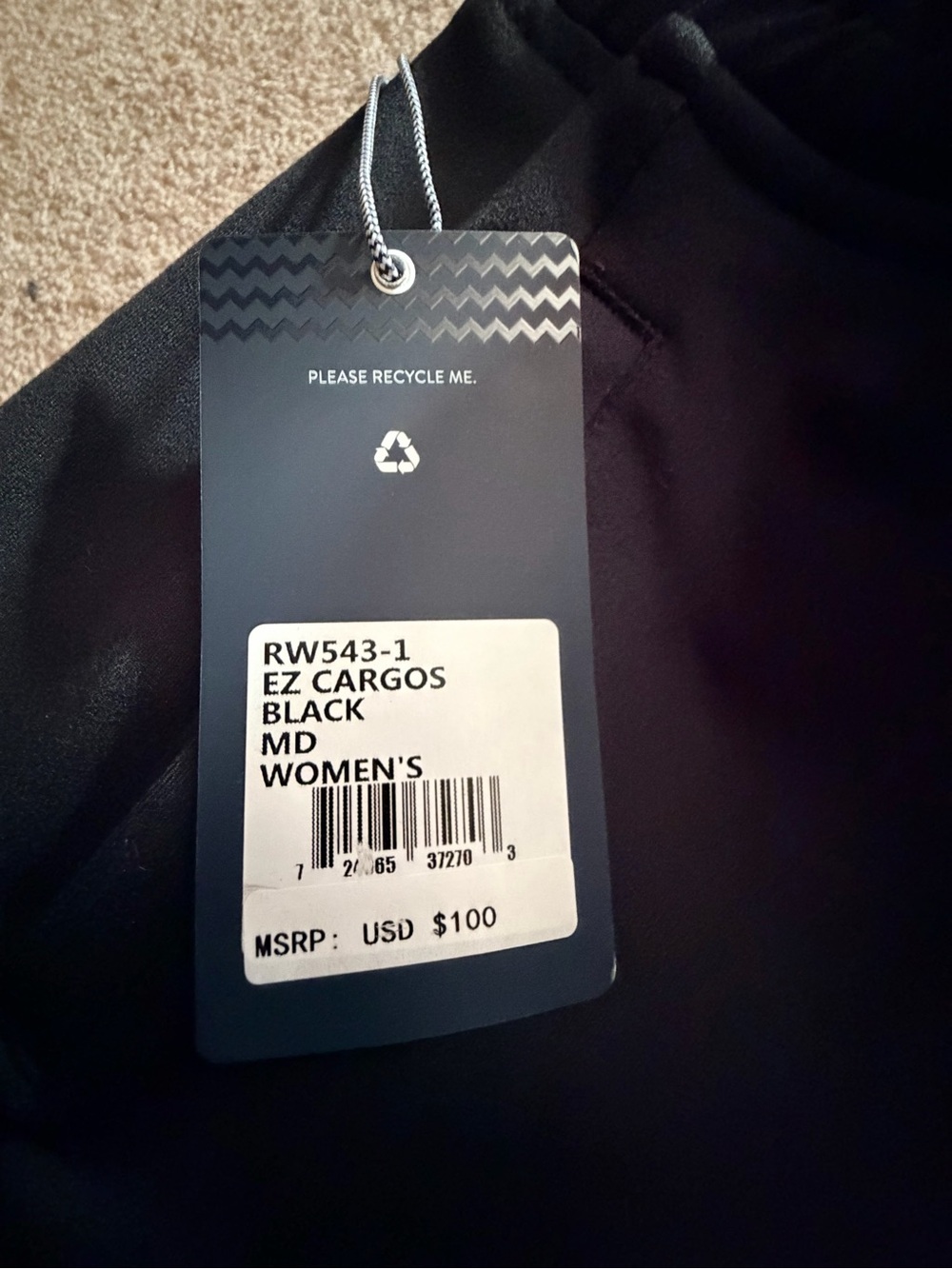 NWT Women’s Rabbit Black Cargo Jogger Pants - Size Medium - Picture 4 of 5
